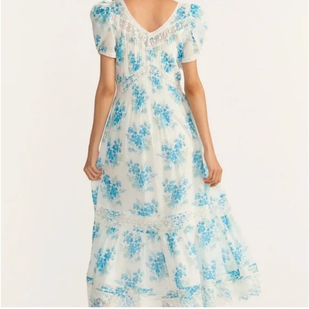 Rare LoveShackFancy Love Shack Fancy Cotton Floral Dress Galil Broderie Anglaise - Picture 6 of 15